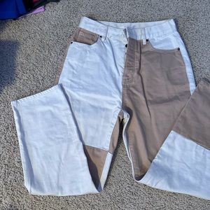 Pacsun color block high rise stright jeans